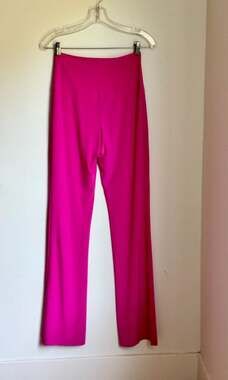 Norma Kamali High-Rise Flare Pants in Orchid Pink Size S/32